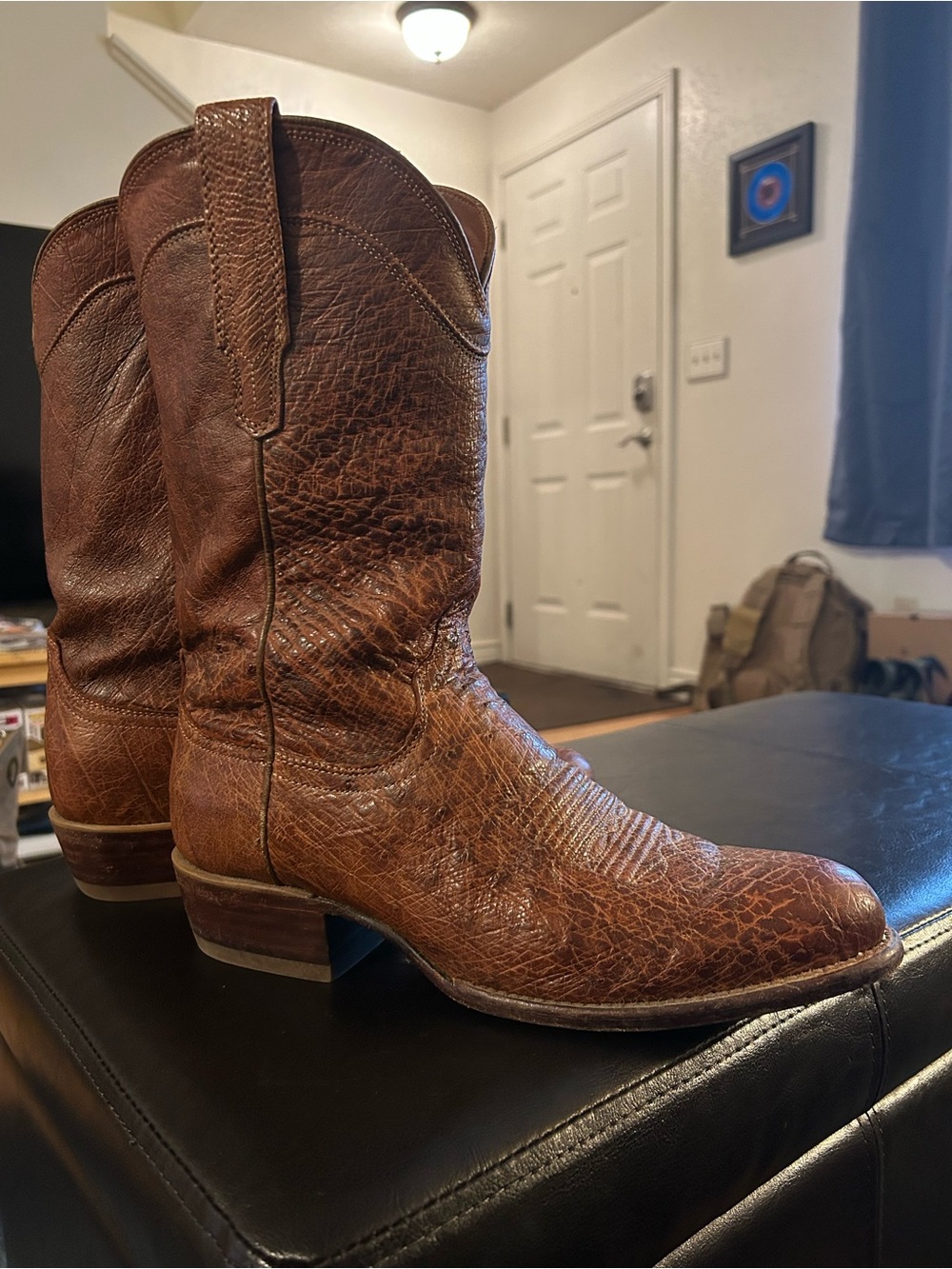 Tecovas "The Jasper" Russet Smooth Ostrich boots